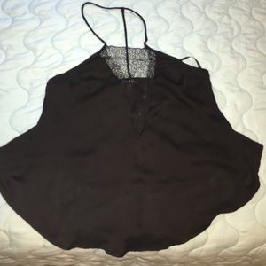 Black halter style top