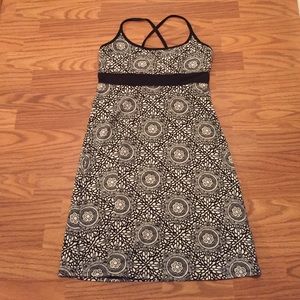 Black and white print dress