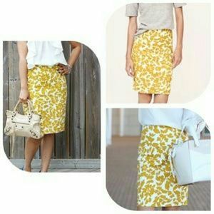 Ann Taylor Loft Mustard Yellow Skirt