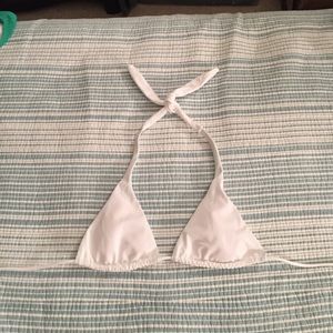 Victoria's Secret White Triangle Bikini Top, M