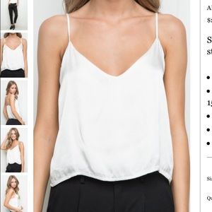 white silky cropped v-neck top