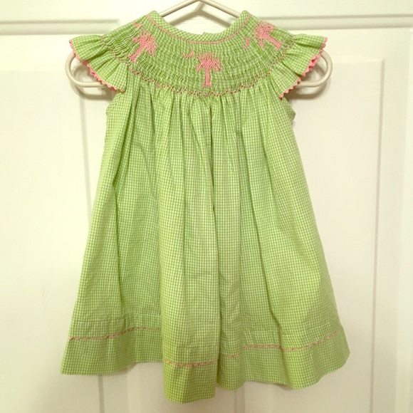 Smocked Gingham Dress 3m