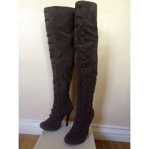 Thigh High Baker Heeled Boots