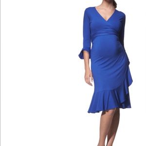 Isabella Oliver ruffle wrap maternity dress