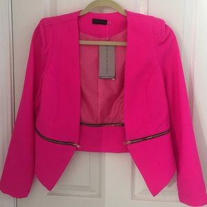 Neon pink blazer