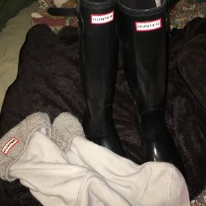 Barely worn Hunter Rain boots