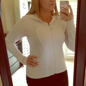 Lightweight Blush/White Lululemon Scuba Hoodie