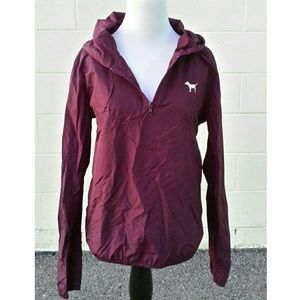 Victorias Secret Pink Cranberry Color Windbreaker