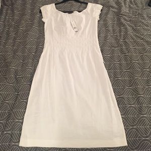 THEORY White Linen Dress
