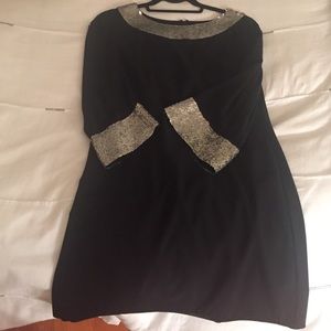 Alice and Olivia black and sequin dress