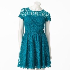 Lauren Conrad Blue lace dress