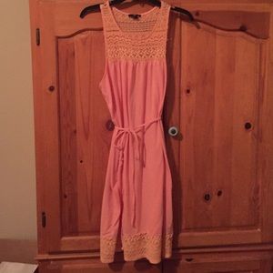 Summer knit coral dress