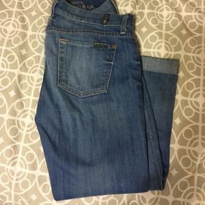 7 For All Mankind Skinny "Crop & Roll" jeans