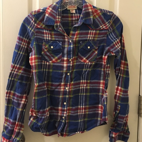 Mossimo XS plaid button up