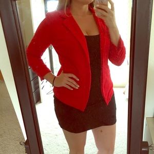 Red Stretch Blazer