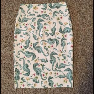Lularoe Cassie seahorse unicorn HTF small