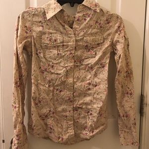 Floral print button up