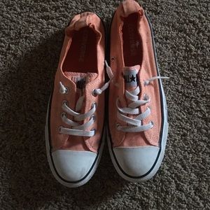 Neon orange converse