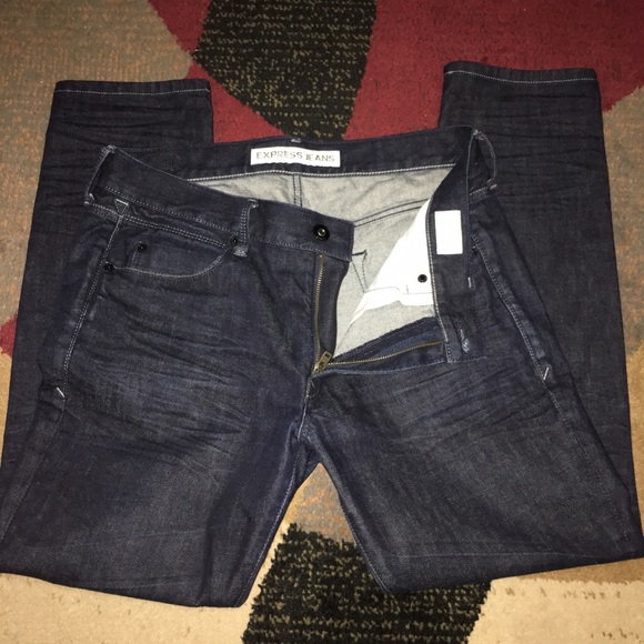 Dark blue Express Super Skinny Fit jeans 34x30