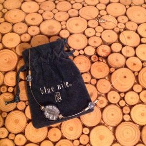 Blue Nile glass bead necklace