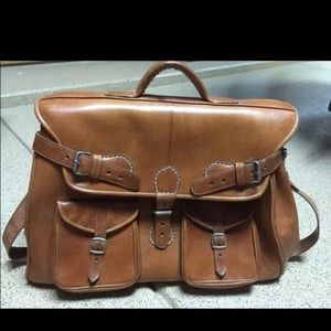 Hand made leather weekend bag