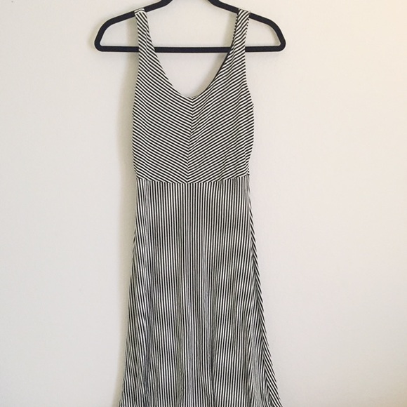 Black & White striped maxi dress