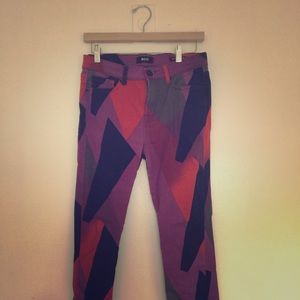 BDG purple cigarette jeans awesome print