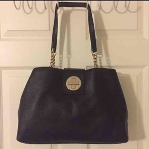 Kate Spade pebbled leather black tote