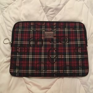 Plaid Coach Laptop Sleeve
