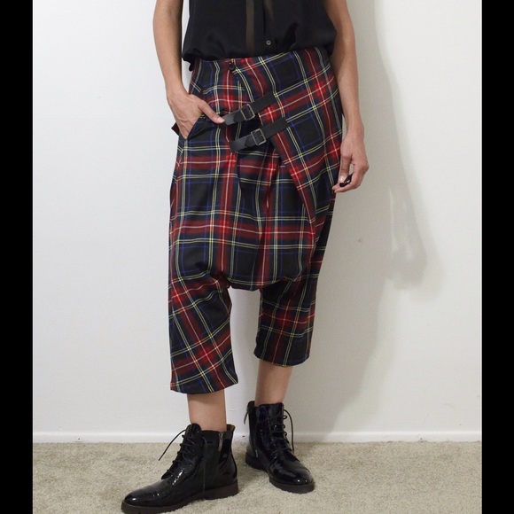 plaid harem pants