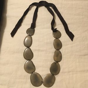 Adjustable gray Tagua necklace