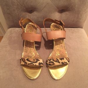 Sam Edelman Leopard Print Low Wedges
