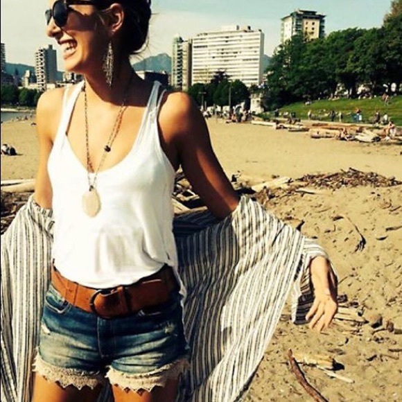 Free People Lacey Denim Cutoffs -25