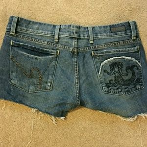 Jean Shorts "MERMAID" pocket. Citizens of Humanity