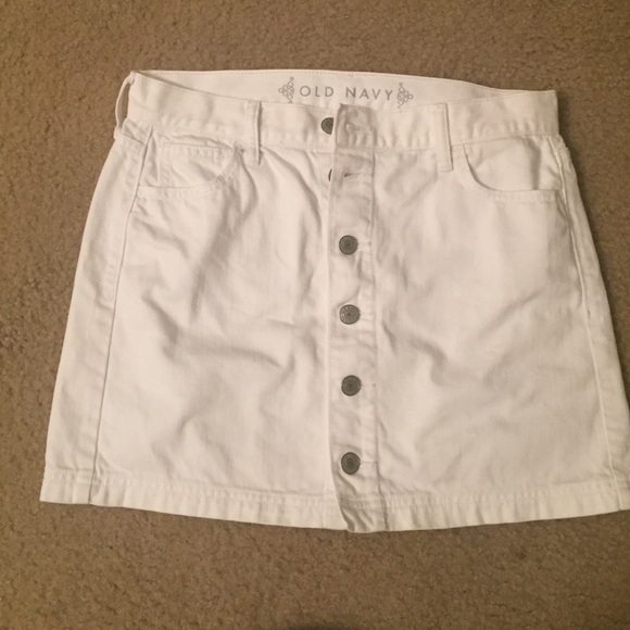 Old Navy White Denim Jean Mini Skirt