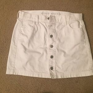 Old Navy White Denim Jean Mini Skirt