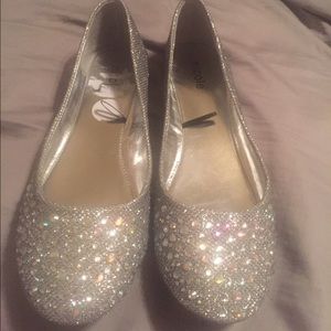 Glittery flats