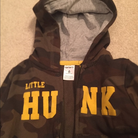 Fatigue Zip Up Hoodie with short sleeve onesie. - Picture 2 of 3