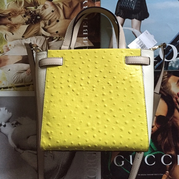 large two tone leather satchel - Picture 3 of 4