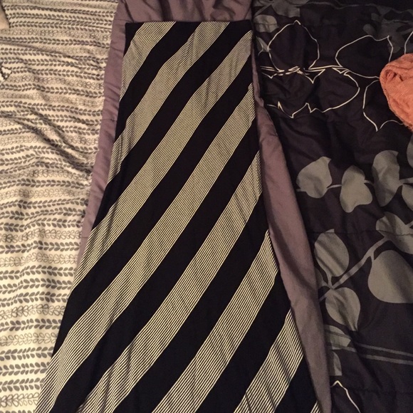 Striped maxi skirt