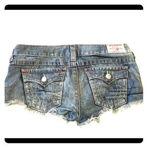 True Religion cutoff jean shorts