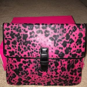 Animal print clutch