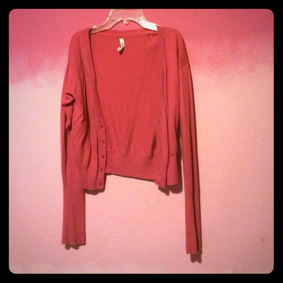 Pink cardigan sweater from Aeropostale