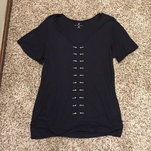 Cute black studded shirt!