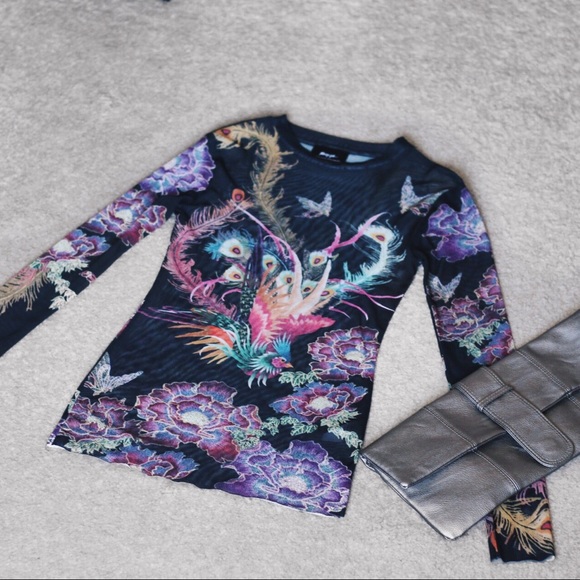 Birds of Paradise Sheer Top