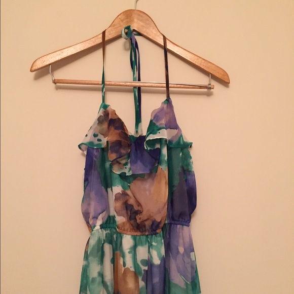 Floral Watercolor Maxi Dress