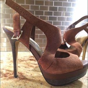 Jessica Simpson brown suede heels