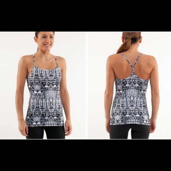Lululemon Power Y Tank Glacier Lace Sz 6 Racerback
