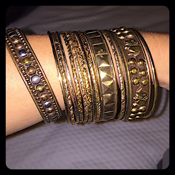 Bangles and gold ring