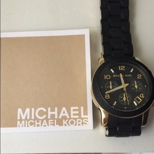 Michael Kors Black and Gold Catwalk Women's Watch.